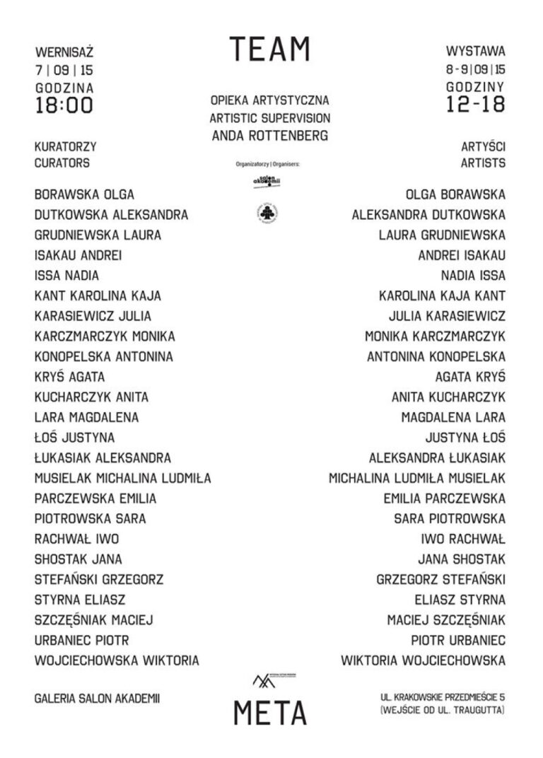 Meta, Team, Galeria Salon Akademii