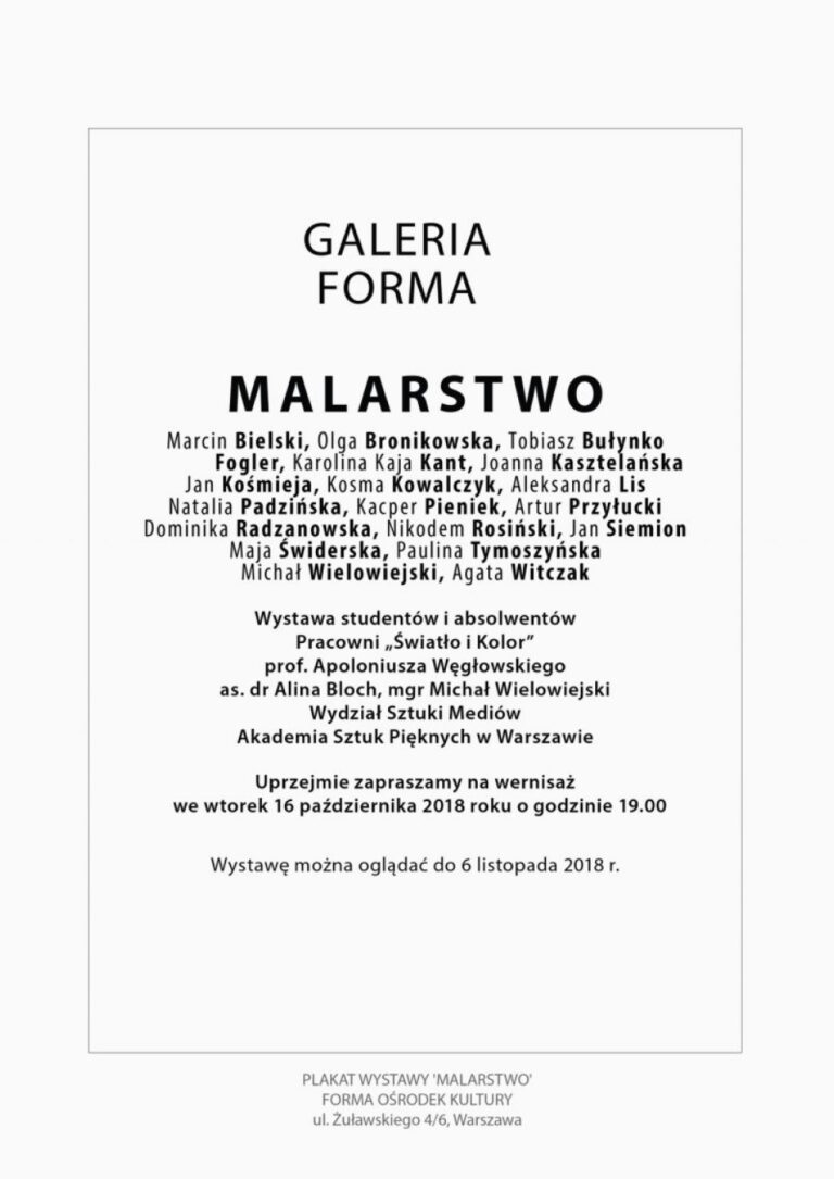 Malartstwo - Galeria Forma